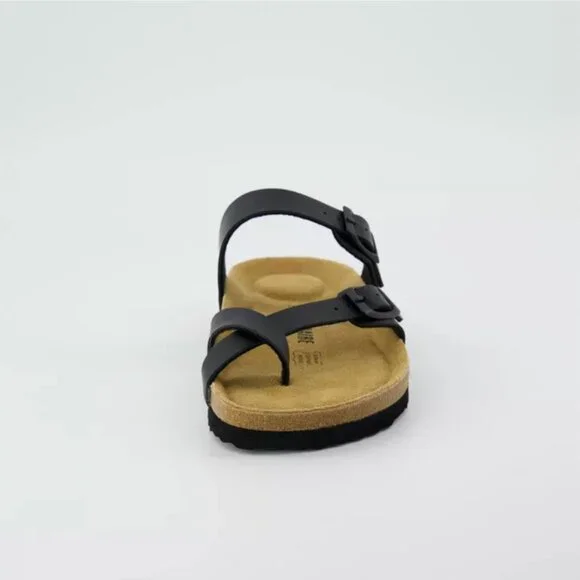 CUSHIONAIRE Luna Cork Footbed Sandals – Black, Size 7.5 - Picture 3 of 6